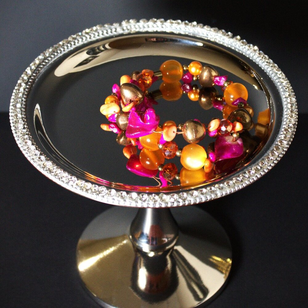 Beautiful Multi-color Dyed Agate Bracelet